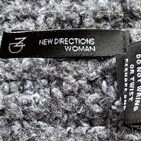 New Directions Woman Open Cardigan Sweater Gray White Tweed Single Button 2X - Picture 4 of 10